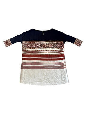 NEW Free People Stepping Out Striped Knit Shift Dress Boat Neck Oversized XS